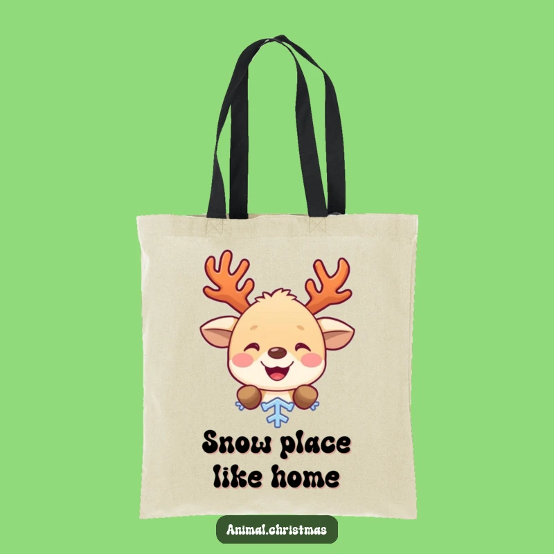 Funny Peeking Antlered Animal Tote Bag, Stylish Eco-Friendly Gift